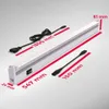 A product shot of an under-cabinet light with dimensions indicated by red lines and text. Náhľad obrázku produktu