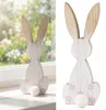 Hase mit Wuschel Holz weiß 19,5 cm Produktbild-Vorschau 1