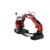 A red and black mini excavator with tracks and a bucket attachment, shown from a side-diagonal angle against a white background. Produktbild-Vorschau