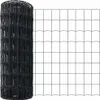 vidaXL Eurozaun 0,4 x 25 m PVC-beschichtetes Eisen Grau Produktbild-Vorschau 5