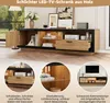 okwish  TV Schrank mit LED,TV-Kommode mit Glasböden und Produktbild-Vorschau 5