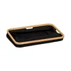 A black fabric storage basket with a bamboo frame is shown against a white background. Anteprima dell’immagine prodotto