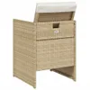 5-tlg. Garten-Essgruppe mit Kissen Beige Poly Rattan Produktbild-Vorschau 7