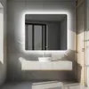 Badspiegel mit LED Beleuchtung 50x100 cm Faye - Vertikal Produktbild-Vorschau 4