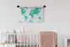 MuchoWow® Wandteppich Wandbehang Weltkarte - Malerei - Produktbild-Vorschau 2