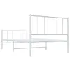 Bettgestell mit Kopf- und Fußteil Metall Weiß 107x203 cm Produktbild-Vorschau 7