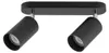 Schwarzer Deckenspot "Eye" Schwarz Metall 2-flammig GU10 Produktbild-Vorschau 1
