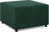 Sitzpouf für das Wohnzimmer 70 x 70 cm, Cord - Dunkelgrün Produktbild-Vorschau 1