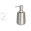 A stainless steel soap dispenser with a diagram showing its dimensions. Náhled obrázku produktu