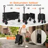 SUNULA Bollerwagen Faltbar Klein 80L 100KG, Klappbarer Produktbild-Vorschau 4
