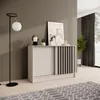 BEAUTYSOFA | Kommode HORIZON 120 cm Kaschmir, Schwarz mit Produktbild-Vorschau 1