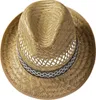 Fiebig Strohhut Trilby Erntehut mit gemustertem Band Natur Produktbild-Vorschau 2