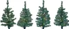 Kleine Weihnachtsbäume 45 cm 4er mit Lichterkette - 10 LED Produktbild-Vorschau 1
