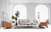 Zweisitzer Sofa 2 Sitzer Stoff Orange Modern Design Produktbild-Vorschau 9