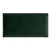 A rectangular dark green upholstered headboard displayed against a white background. Anteprima dell’immagine prodotto