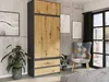 Skříň šatna s nástavcem 90x234 cm FRAMIRE B-9-NTIP antracit Náhled obrázku produktu 2