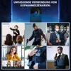 Collage of different scenarios where a mini body camera can be used, including teaching, hiking, interviews, meetings, police work, and public speaking. Produktbild-Vorschau