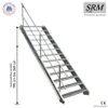 scala in acciaio a 13 gradini, monofacciale. Larghezza Anteprima dell’immagine prodotto 1