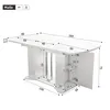 A technical drawing of a white table with dimensions indicated by numbers and lines. Produktbild-Vorschau