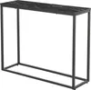 A black console table with a marble-effect top on a white background. Náhľad obrázku produktu