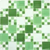 Glasmosaik XCM 8570 30,5x32,5 cm grün/weiß Produktbild-Vorschau 1