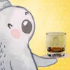 Mr. & Mrs. Panda Whiskyglas Pinguin Blumen - Transparent - Produktbild-Vorschau 3