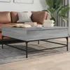 The Living Store Couchtisch Grau Sonoma 95x95x45 cm Produktbild-Vorschau 4