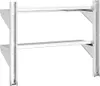 vidaXL Półka ścienna z 2 półkami 75x23,5x60 cm srebrna stal Podgląd zdjęcia produktu 7