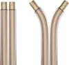 Two views of a transparent speaker cable with exposed copper wire ends. One view shows the cables running parallel, and the other shows them splayed apart. Produktbild-Vorschau