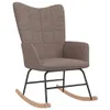 vidaXL Schaukelstuhl mit Hocker Stoff Taupe Produktbild-Vorschau 10