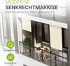 Juskys Senkrechtmarkise Barbados 120x310 cm - Sonnenschutz, Produktbild-Vorschau 2