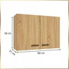 Stamar | Hängeschrank, Küche, Eiche Gold, 80 cm, mit 2 Produktbild-Vorschau 4
