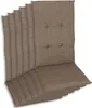 A stack of six brown chair cushions. Produktbild-Vorschau