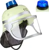 relaxdays Feuerwehrhelm Kinder mit Blaulicht Produktbild-Vorschau 1