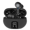 A pair of black wireless earbuds and their charging case are displayed against a white background. The charging case has a digital display showing '100' and indicators for 'L' and 'R'. Náhľad obrázku produktu