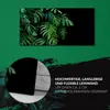 Küchenuhr Bürouhr Leinwand Uhr 60x30 Gemälde Blumen Blätter Produktbild-Vorschau 5