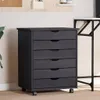 vidaXL Armoire à roulettes avec tiroirs MOSS Gris Pin Voir les images du produit 7