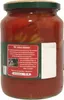 A jar of preserved vegetables with a label. Produktbild-Vorschau