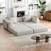 2-teiliges Chenille-Schlafsofa 2-in-1 – mit Staufach in der Produktbild-Vorschau 1