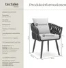 tectake® Aluminium 2er Set Stuhl im Rope-Design Produktbild-Vorschau 7