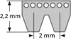 Keilrippenriemen TB2 310 - 2 Produktbild-Vorschau 2