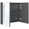 vidaXL Armoire à miroir LED pour salle de bain Gris Voir les images du produit 8