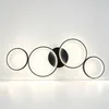 LED plafondlamp, modern, zwart, Ø 88 cm, 4-rings design Productafbeelding-voorbeeld 7