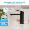 Badarmatur Mizarela - schwarz matt | Standard Badarmatur im Produktbild-Vorschau 4