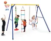 KOMFOTTEU 4 in 1 Kinderschaukel Set, Schaukelgestell mit Produktbild-Vorschau 1