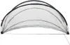 A transparent pool dome shown from the front, set against a white background. Voir les images du produit