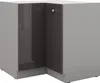Eckunterschrank 90x90 Hochglanz Grau Küchenzeile Produktbild-Vorschau 1