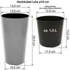Hochkübel Lilia  ø 14 cm / H=26 cm - anthrazit Produktbild-Vorschau 2