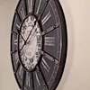 XXL Wohnzimmer Uhr Wanduhr Shabby Chic schwarz ⌀60cm Metall Produktbild-Vorschau 2
