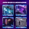 AIORBER Scrivania da gioco a L 148 cm con illuminazione a Anteprima dell’immagine prodotto 6